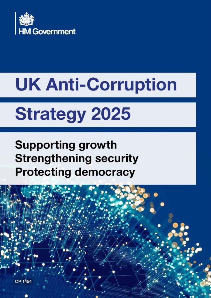 The cover of the UK government's Anti-Corruption Strategy 2025